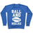 Virgin Teez  Pullover Crewneck Sweatshirt / x-small / Heathered Blue BALL AND BOUJEE FOOTBALL PARODY WHITE PRINT CREWNECK SWEATSHIRT