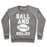 Virgin Teez  Pullover Crewneck Sweatshirt / x-small / Heathered Gray BALL AND BOUJEE FOOTBALL PARODY WHITE PRINT CREWNECK SWEATSHIRT