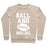 Virgin Teez  Pullover Crewneck Sweatshirt / x-small / Heathered Oatmeal BALL AND BOUJEE FOOTBALL PARODY WHITE PRINT CREWNECK SWEATSHIRT