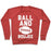 Virgin Teez  Pullover Crewneck Sweatshirt / x-small / Heathered Red BALL AND BOUJEE FOOTBALL PARODY WHITE PRINT CREWNECK SWEATSHIRT