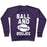 Virgin Teez  Pullover Crewneck Sweatshirt / x-small / Purple BALL AND BOUJEE FOOTBALL PARODY WHITE PRINT CREWNECK SWEATSHIRT