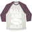 Virgin Teez  Baseball Tee Unisex Tri-Blend Baseball Tee / small / Oatmeal / Maroon BALL AND BOUJEE FOOTBALL PARODY WHITE PRINT UNISEX TRI-BLEND BASEBALL TEE