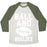 Virgin Teez  Baseball Tee Unisex Tri-Blend Baseball Tee / small / Oatmeal / Moss BALL AND BOUJEE FOOTBALL PARODY WHITE PRINT UNISEX TRI-BLEND BASEBALL TEE