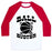 Virgin Teez  Baseball Tee Unisex Classic Baseball Tee / x-small / White/Red BALL BUSTER (BASKETBALL) UNISEX CLASSIC BASEBALL TEE
