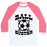 Virgin Teez  Baseball Tee Unisex Classic Baseball Tee / x-small / White/Neon Pink BALL BUSTER (SOCCER) UNISEX CLASSIC BASEBALL TEE