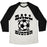 Virgin Teez  Baseball Tee Unisex Tri-Blend Baseball Tee / small / Oatmeal / Black BALL BUSTER (SOCCER) UNISEX TRI-BLEND BASEBALL TEE