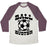 Virgin Teez  Baseball Tee Unisex Tri-Blend Baseball Tee / small / Oatmeal / Maroon BALL BUSTER (SOCCER) UNISEX TRI-BLEND BASEBALL TEE