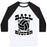 Virgin Teez  Baseball Tee Unisex Classic Baseball Tee / x-small / White/Black BALL BUSTER (VOLLEYBALL) UNISEX CLASSIC BASEBALL TEE