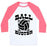 Virgin Teez  Baseball Tee Unisex Classic Baseball Tee / x-small / White/Neon Pink BALL BUSTER (VOLLEYBALL) UNISEX CLASSIC BASEBALL TEE