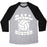 Virgin Teez  Baseball Tee Unisex Tri-Blend Baseball Tee / small / Athletic Gray / Black BALL BUSTER (VOLLEYBALL) UNISEX TRI-BLEND BASEBALL TEE