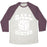 Virgin Teez  Baseball Tee Unisex Tri-Blend Baseball Tee / small / Oatmeal / Maroon BALL BUSTER (VOLLEYBALL) UNISEX TRI-BLEND BASEBALL TEE