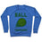 Virgin Teez  Pullover Crewneck Sweatshirt / x-small / Heathered Blue BALL CRUSHERS CREWNECK SWEATSHIRT