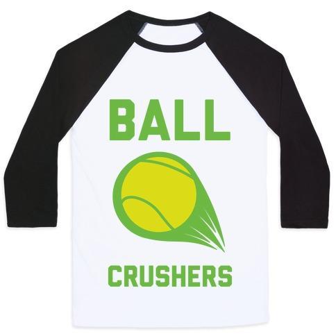 Virgin Teez  Baseball Tee Unisex Classic Baseball Tee / x-small / White/Black BALL CRUSHERS UNISEX CLASSIC BASEBALL TEE