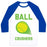 Virgin Teez  Baseball Tee Unisex Classic Baseball Tee / x-small / White/Blue BALL CRUSHERS UNISEX CLASSIC BASEBALL TEE