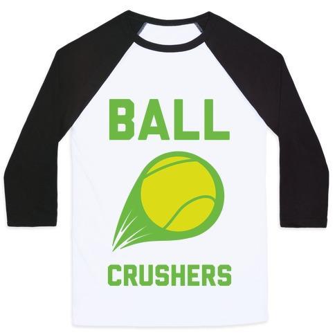 Virgin Teez  Baseball Tee Unisex Classic Baseball Tee / x-small / White/Black BALL CRUSHERS UNISEX CLASSIC BASEBALL TEE