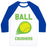 Virgin Teez  Baseball Tee Unisex Classic Baseball Tee / x-small / White/Blue BALL CRUSHERS UNISEX CLASSIC BASEBALL TEE