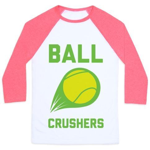 Virgin Teez  Baseball Tee Unisex Classic Baseball Tee / x-small / White/Neon Pink BALL CRUSHERS UNISEX CLASSIC BASEBALL TEE