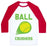 Virgin Teez  Baseball Tee Unisex Classic Baseball Tee / x-small / White/Red BALL CRUSHERS UNISEX CLASSIC BASEBALL TEE