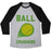 Virgin Teez  Baseball Tee Unisex Tri-Blend Baseball Tee / small / Athletic Gray / Black BALL CRUSHERS UNISEX TRI-BLEND BASEBALL TEE