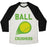 Virgin Teez  Baseball Tee Unisex Tri-Blend Baseball Tee / small / Oatmeal / Black BALL CRUSHERS UNISEX TRI-BLEND BASEBALL TEE
