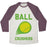 Virgin Teez  Baseball Tee Unisex Tri-Blend Baseball Tee / small / Oatmeal / Maroon BALL CRUSHERS UNISEX TRI-BLEND BASEBALL TEE