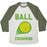 Virgin Teez  Baseball Tee Unisex Tri-Blend Baseball Tee / small / Oatmeal / Moss BALL CRUSHERS UNISEX TRI-BLEND BASEBALL TEE