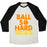 Virgin Teez  Baseball Tee Unisex Tri-Blend Baseball Tee / small / Oatmeal / Black BALL SO HARD OTHER PLAYERS WANNA FOUL ME UNISEX TRI-BLEND BASEBALL TEE