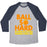 Virgin Teez  Baseball Tee Unisex Tri-Blend Baseball Tee / small / Athletic Gray / Navy BALL SO HARD OTHER PLAYERS WANNA FOUL ME UNISEX TRI-BLEND BASEBALL TEE