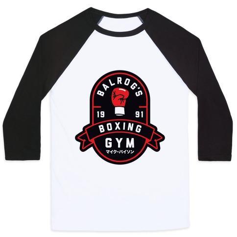Virgin Teez  Baseball Tee Unisex Classic Baseball Tee / x-small / White/Black BALROG'S BOXING GYM UNISEX CLASSIC BASEBALL TEE