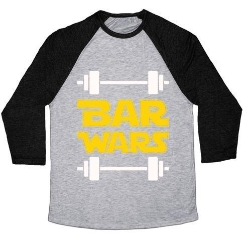 Virgin Teez  Baseball Tee Unisex Tri-Blend Baseball Tee / small / Athletic Gray / Black BAR WARS UNISEX TRI-BLEND BASEBALL TEE