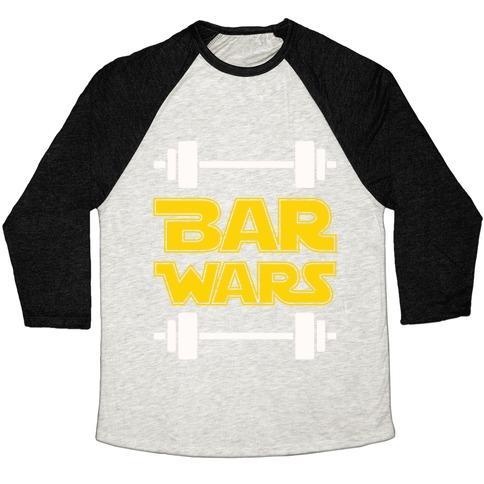 Virgin Teez  Baseball Tee Unisex Tri-Blend Baseball Tee / small / Oatmeal / Black BAR WARS UNISEX TRI-BLEND BASEBALL TEE