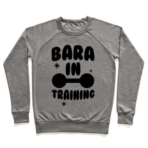 Virgin Teez  Pullover Crewneck Sweatshirt / x-small / Heathered Gray BARA IN TRAINING CREWNECK SWEATSHIRT