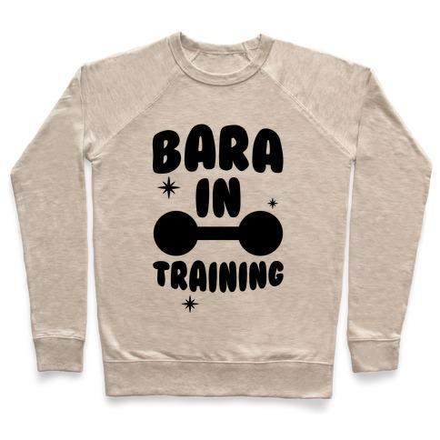 Virgin Teez  Pullover Crewneck Sweatshirt / x-small / Heathered Oatmeal BARA IN TRAINING CREWNECK SWEATSHIRT
