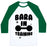 Virgin Teez  Baseball Tee Unisex Classic Baseball Tee / x-small / White/Dark Green BARA IN TRAINING UNISEX CLASSIC BASEBALL TEE