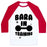 Virgin Teez  Baseball Tee Unisex Classic Baseball Tee / x-small / White/Red BARA IN TRAINING UNISEX CLASSIC BASEBALL TEE