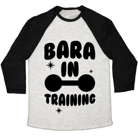 Virgin Teez  Baseball Tee Unisex Tri-Blend Baseball Tee / small / Oatmeal / Black BARA IN TRAINING UNISEX TRI-BLEND BASEBALL TEE