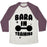 Virgin Teez  Baseball Tee Unisex Tri-Blend Baseball Tee / small / Oatmeal / Maroon BARA IN TRAINING UNISEX TRI-BLEND BASEBALL TEE