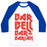 Virgin Teez  Baseball Tee Unisex Classic Baseball Tee / x-small / White/Blue BARBELL BARBARIAN UNISEX CLASSIC BASEBALL TEE