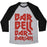 Virgin Teez  Baseball Tee Unisex Tri-Blend Baseball Tee / small / Athletic Gray / Black BARBELL BARBARIAN UNISEX TRI-BLEND BASEBALL TEE