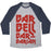 Virgin Teez  Baseball Tee Unisex Tri-Blend Baseball Tee / small / Athletic Gray / Navy BARBELL BARBARIAN UNISEX TRI-BLEND BASEBALL TEE