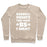 Virgin Teez  Pullover Crewneck Sweatshirt / x-small / Heathered Oatmeal BARBELL SQUATS THE ONLY BS I WANT CREWNECK SWEATSHIRT