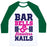 Virgin Teez  Baseball Tee Unisex Classic Baseball Tee / x-small / White/Dark Green BARBELLS AND FLAWLESS NAILS UNISEX CLASSIC BASEBALL TEE
