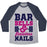 Virgin Teez  Baseball Tee Unisex Tri-Blend Baseball Tee / small / Athletic Gray / Navy BARBELLS AND FLAWLESS NAILS UNISEX TRI-BLEND BASEBALL TEE