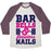 Virgin Teez  Baseball Tee Unisex Tri-Blend Baseball Tee / small / Oatmeal / Maroon BARBELLS AND FLAWLESS NAILS UNISEX TRI-BLEND BASEBALL TEE