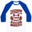 Virgin Teez  Baseball Tee Unisex Classic Baseball Tee / x-small / White/Blue BARBELLS THEN BACON UNISEX CLASSIC BASEBALL TEE