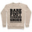 Virgin Teez  Pullover Crewneck Sweatshirt / x-small / Heathered Oatmeal BAREFOOT RUNNING CREWNECK SWEATSHIRT