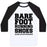Virgin Teez  Baseball Tee Unisex Classic Baseball Tee / x-small / White/Black BAREFOOT RUNNING UNISEX CLASSIC BASEBALL TEE