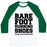 Virgin Teez  Baseball Tee Unisex Classic Baseball Tee / x-small / White/Dark Green BAREFOOT RUNNING UNISEX CLASSIC BASEBALL TEE