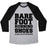 Virgin Teez  Baseball Tee Unisex Tri-Blend Baseball Tee / small / Athletic Gray / Black BAREFOOT RUNNING UNISEX TRI-BLEND BASEBALL TEE