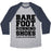 Virgin Teez  Baseball Tee Unisex Tri-Blend Baseball Tee / small / Athletic Gray / Navy BAREFOOT RUNNING UNISEX TRI-BLEND BASEBALL TEE